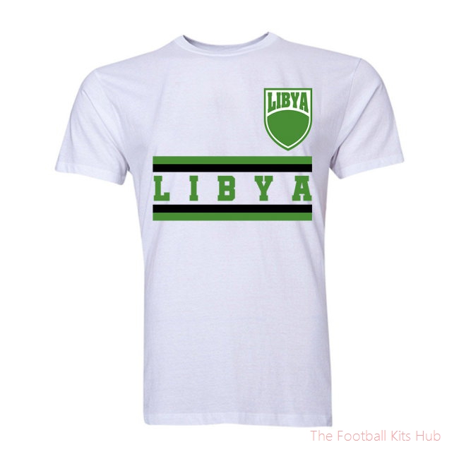 Libya Core Football Country T-Shirt (White)-unisoccer store