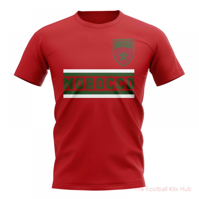 Morocco Core Football Country T-Shirt (Red)-unisoccer store