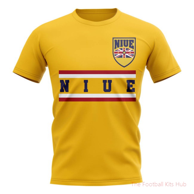 Niue Core Football Country T-Shirt (Yellow)-unisoccer store
