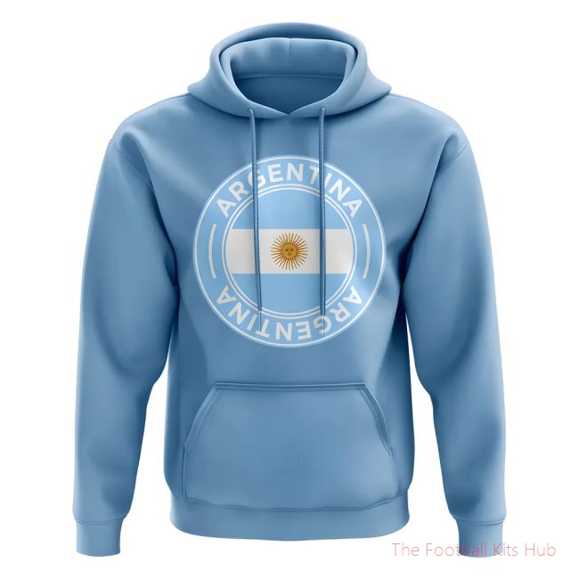 Argentina Football Badge Hoodie (Sky)-unisoccer store