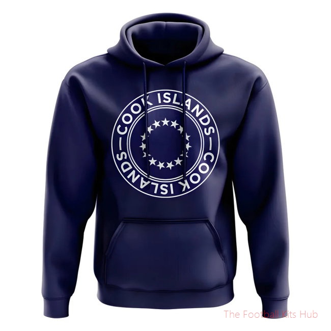 Cook Islands Football Badge Hoodie (Navy)-unisoccer store