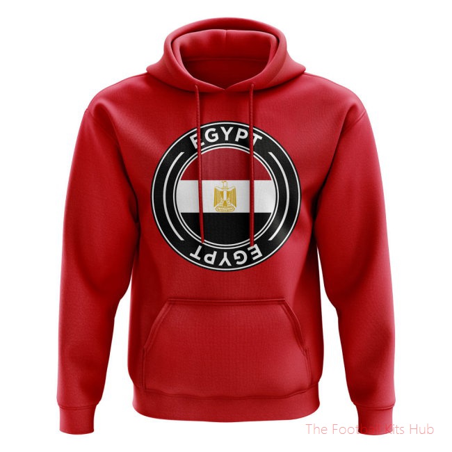 Egypt Football Badge Hoodie (Red)-unisoccer store