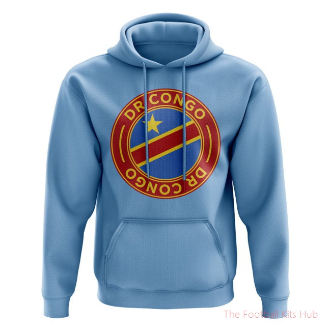 DR Congo Football Badge Hoodie (Sky)-unisoccer store