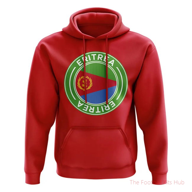 Eritrea Football Badge Hoodie (Red)-unisoccer store