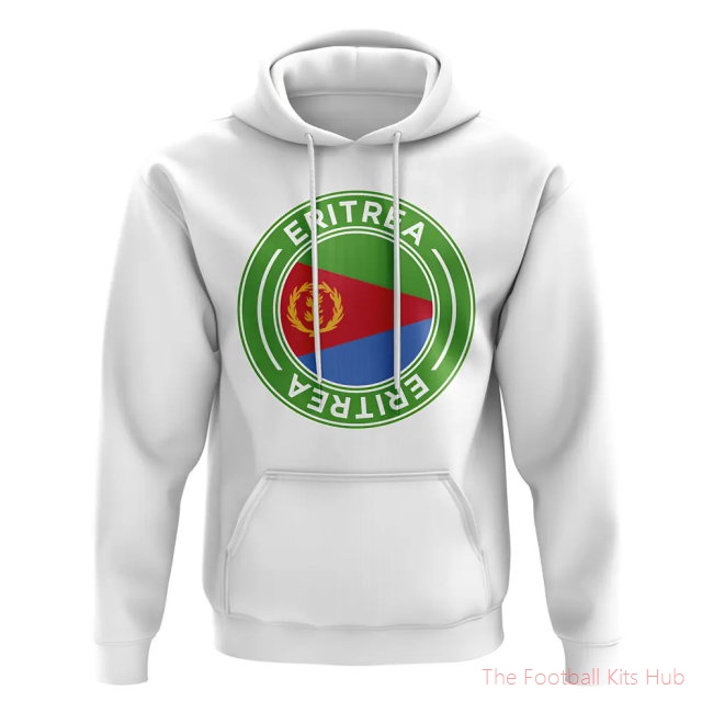 Eritrea Football Badge Hoodie (White)-unisoccer store