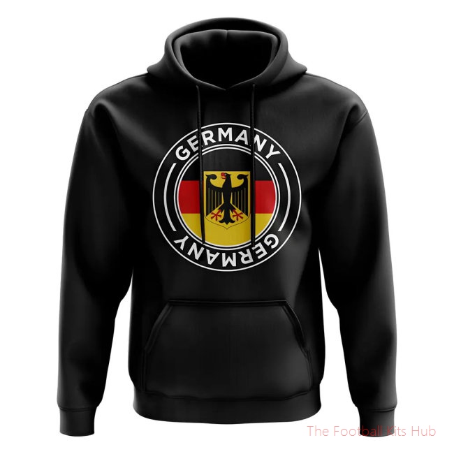 Germany Football Badge Hoodie (Black)-unisoccer store