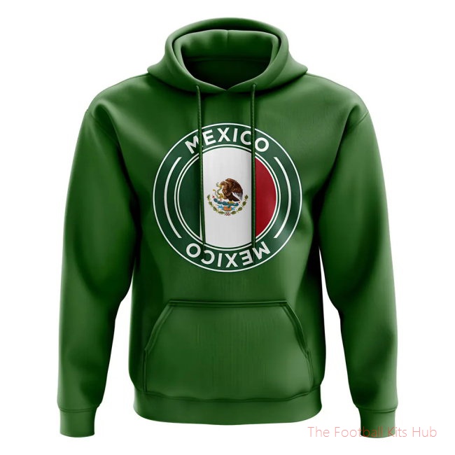 Mexico Football Badge Hoodie (Green)-unisoccer store