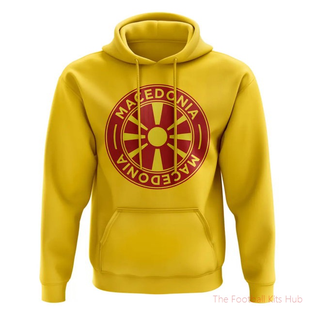 Macedonia Football Badge Hoodie (Yellow)-unisoccer store