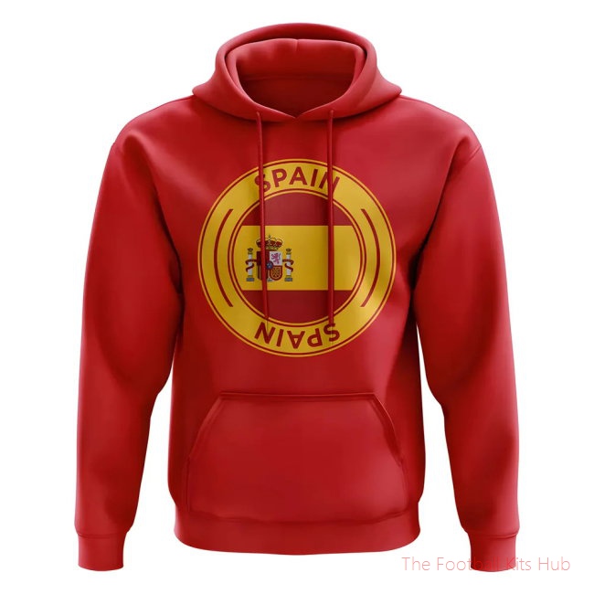 Spain Football Badge Hoodie (Red)-unisoccer store