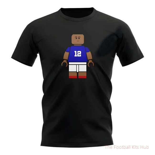 Kylian Mbappe France Brick Footballer T-Shirt (Black)-unisoccer store