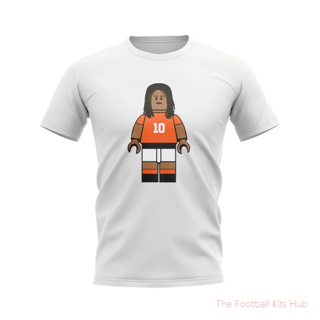 Ruud Gullit Holland Brick Footballer T-Shirt (White)-unisoccer store
