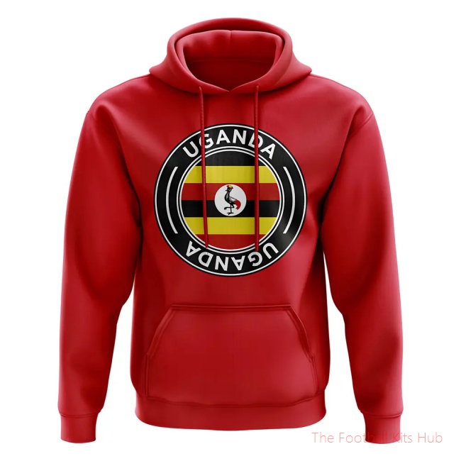 Uganda Football Badge Hoodie (Red)-unisoccer store