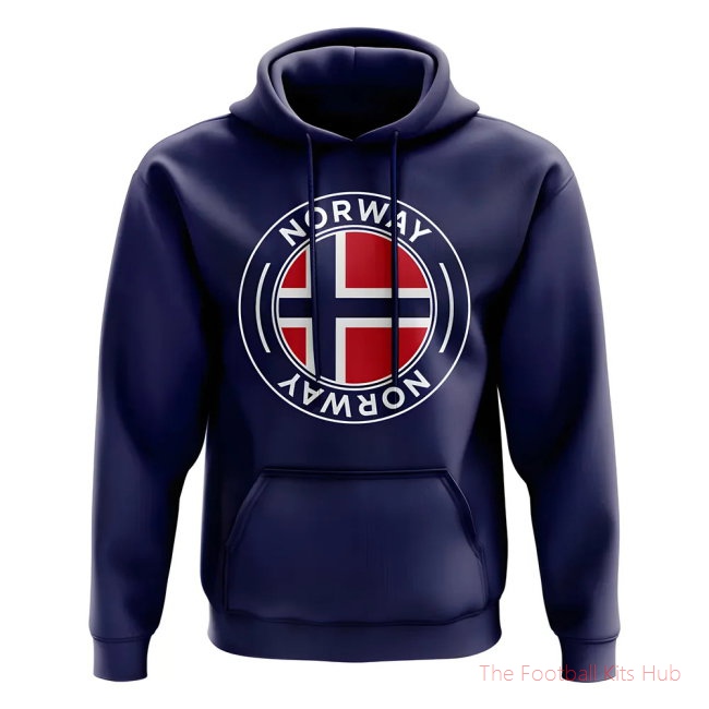 Norway Football Badge Hoodie (Navy)-unisoccer store