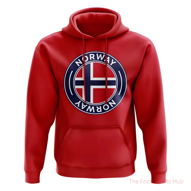 Norway Football Badge Hoodie (Red)-unisoccer store