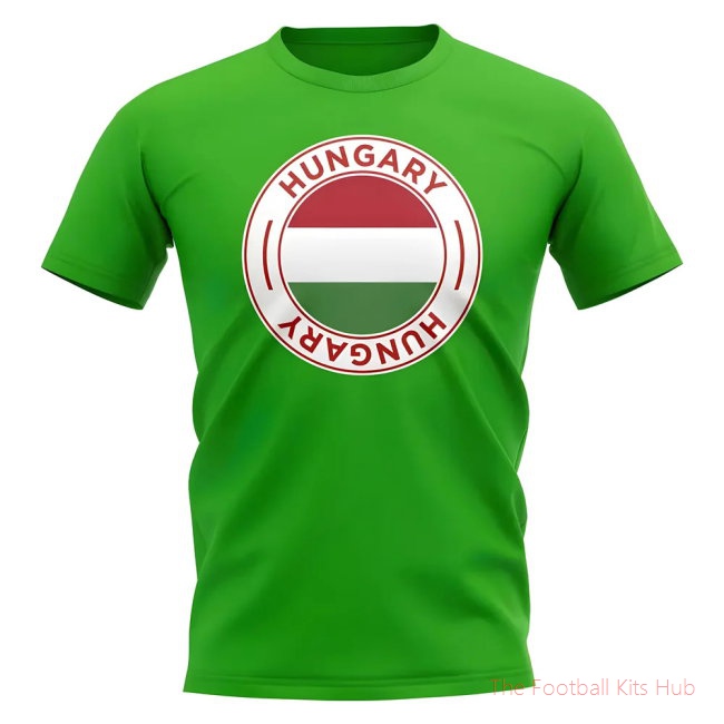 Hungary Football Badge T-Shirt (Green)-unisoccer store
