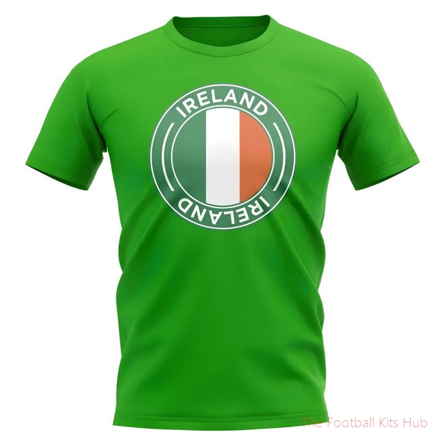 Ireland Football Badge T-Shirt (Green)-unisoccer store