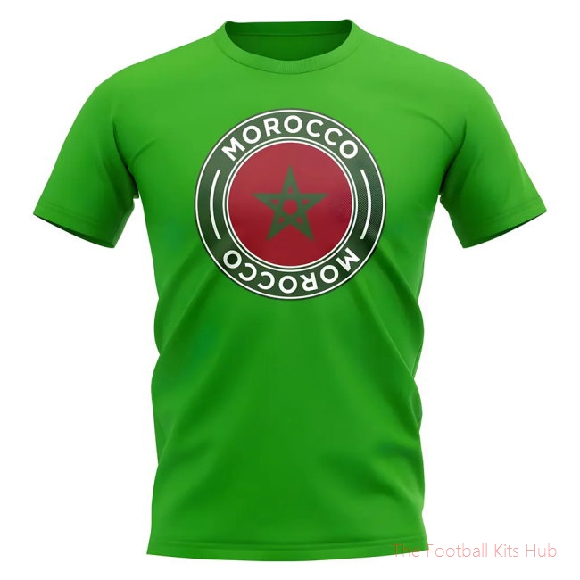 Morocco Football Badge T-Shirt (Green)-unisoccer store