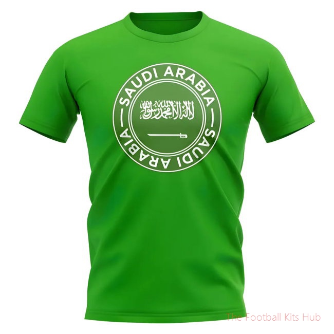 Saudi Arabia Football Badge T-Shirt (Green)-unisoccer store