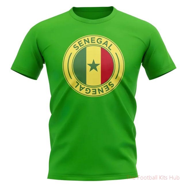 Senegal Football Badge T-Shirt (Green)-unisoccer store