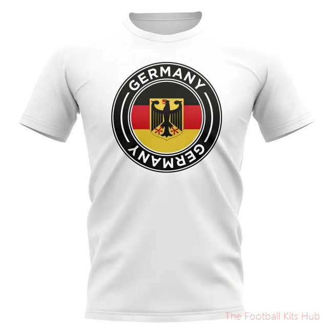 Germany Football Badge T-Shirt (White)-unisoccer store