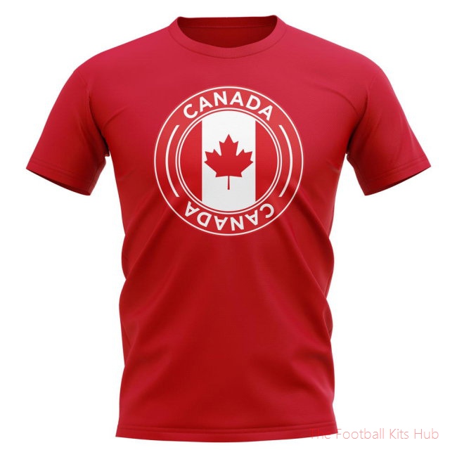 Canada Football Badge T-Shirt (Red)-unisoccer store