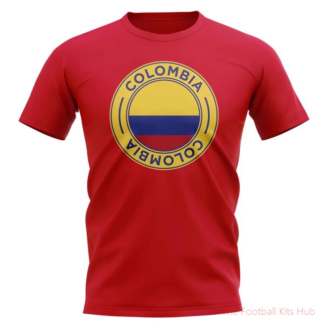 Colombia Football Badge T-Shirt (Red)-unisoccer store