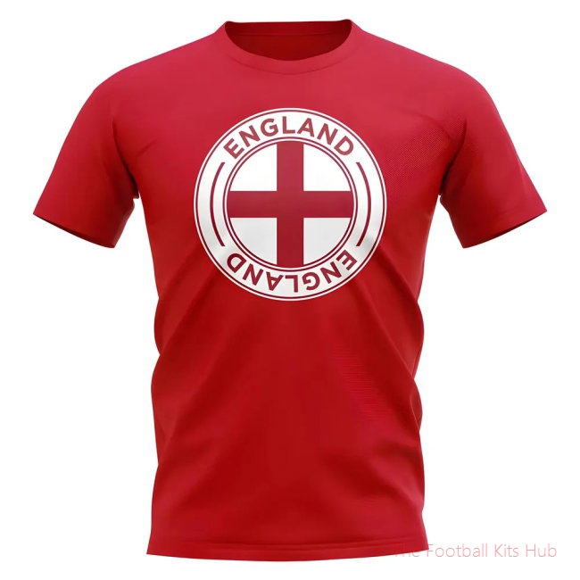 England Football Badge T-Shirt (Red)-unisoccer store