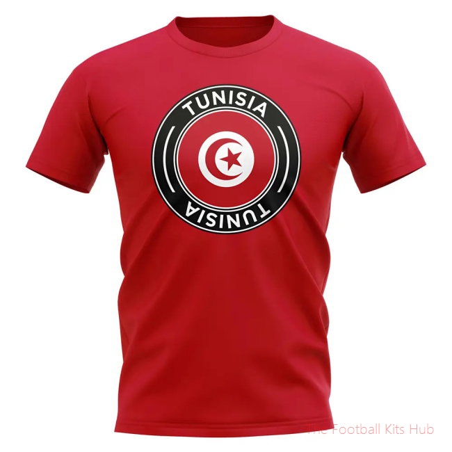 Tunisia Football Badge T-Shirt (Red)-unisoccer store