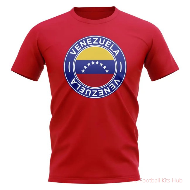 Venezuela Football Badge T-Shirt (Red)-unisoccer store