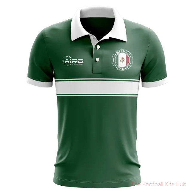 Mexico Concept Stripe Polo Shirt (Green)-unisoccer store