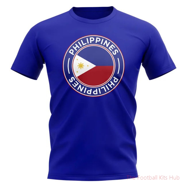 Philippines Football Badge T-Shirt (Royal)-unisoccer store