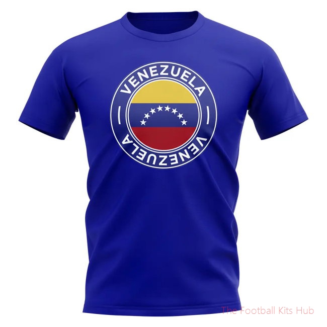 Venezuela Football Badge T-Shirt (Royal)-unisoccer store