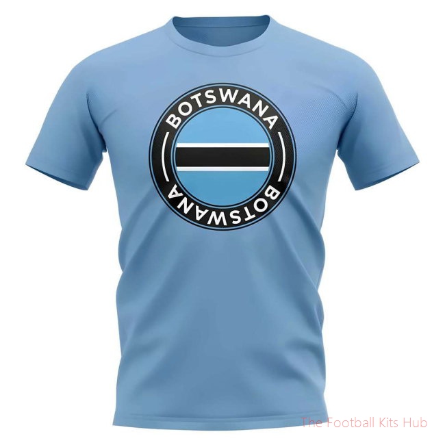 Botswana Football Badge T-Shirt (Sky)-unisoccer store