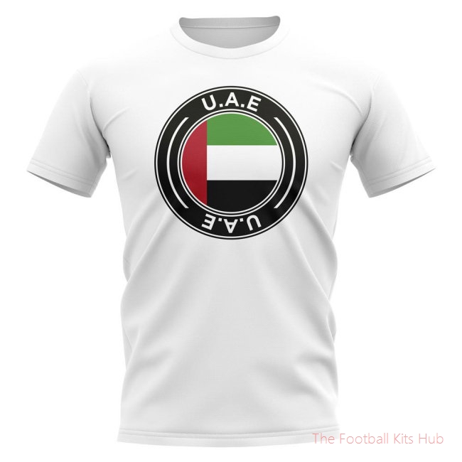 UAE Football Badge T-Shirt (White)-unisoccer store