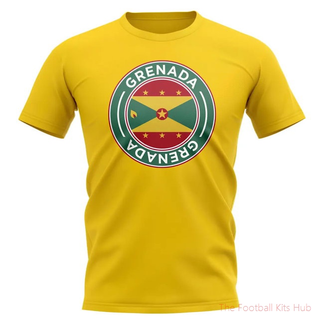 Grenada Football Badge T-Shirt (Yellow)-unisoccer store