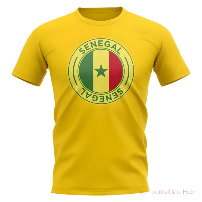 Senegal Football Badge T-Shirt (Yellow)-unisoccer store