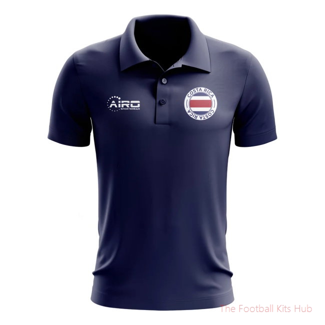 Costa Rica Football Polo Shirt (Navy)-unisoccer store