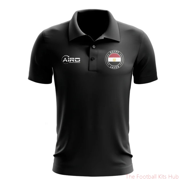 Egypt Football Polo Shirt (Black)-unisoccer store