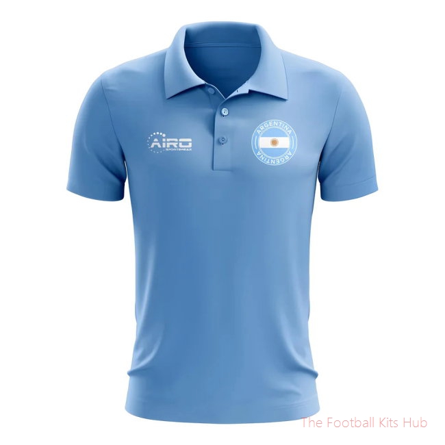 Argentina Football Polo Shirt (Sky)-unisoccer store