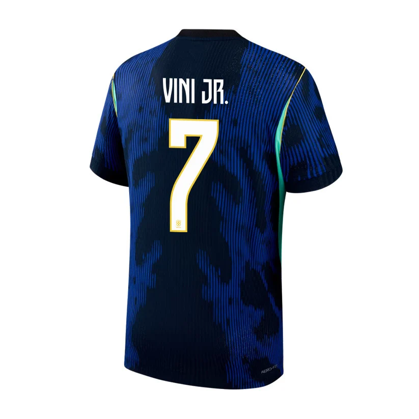 Vini Jr 7 Brazil 2026 Away 3D Unisex T-Shirt - Blue Printed Fan Tee