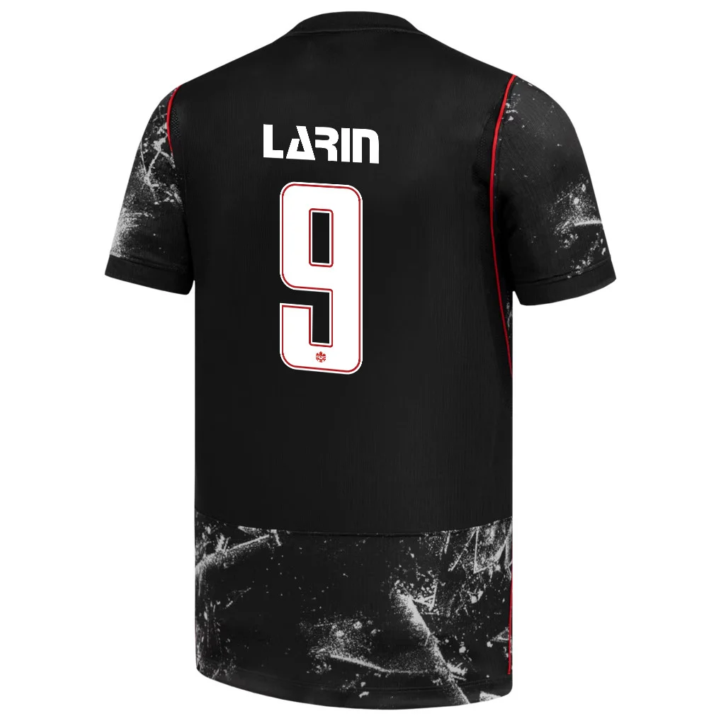 Canada Soccer Jersey 2026 Away Black | Larin 9 - UniSoccer Store
