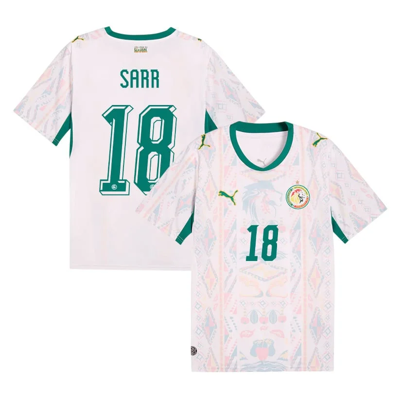 Sarr 18 Senegal 2026 Home Men Jersey - White Embroidered Soccer Shirt