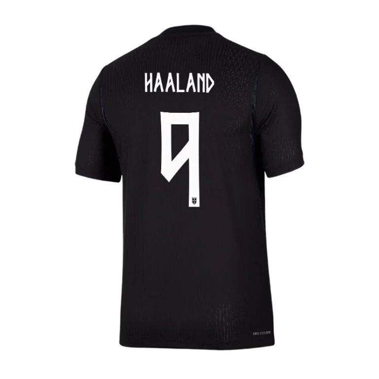 Haaland 9 Norway 2026 Away Men Jersey - Black Embroidered Soccer Shirt