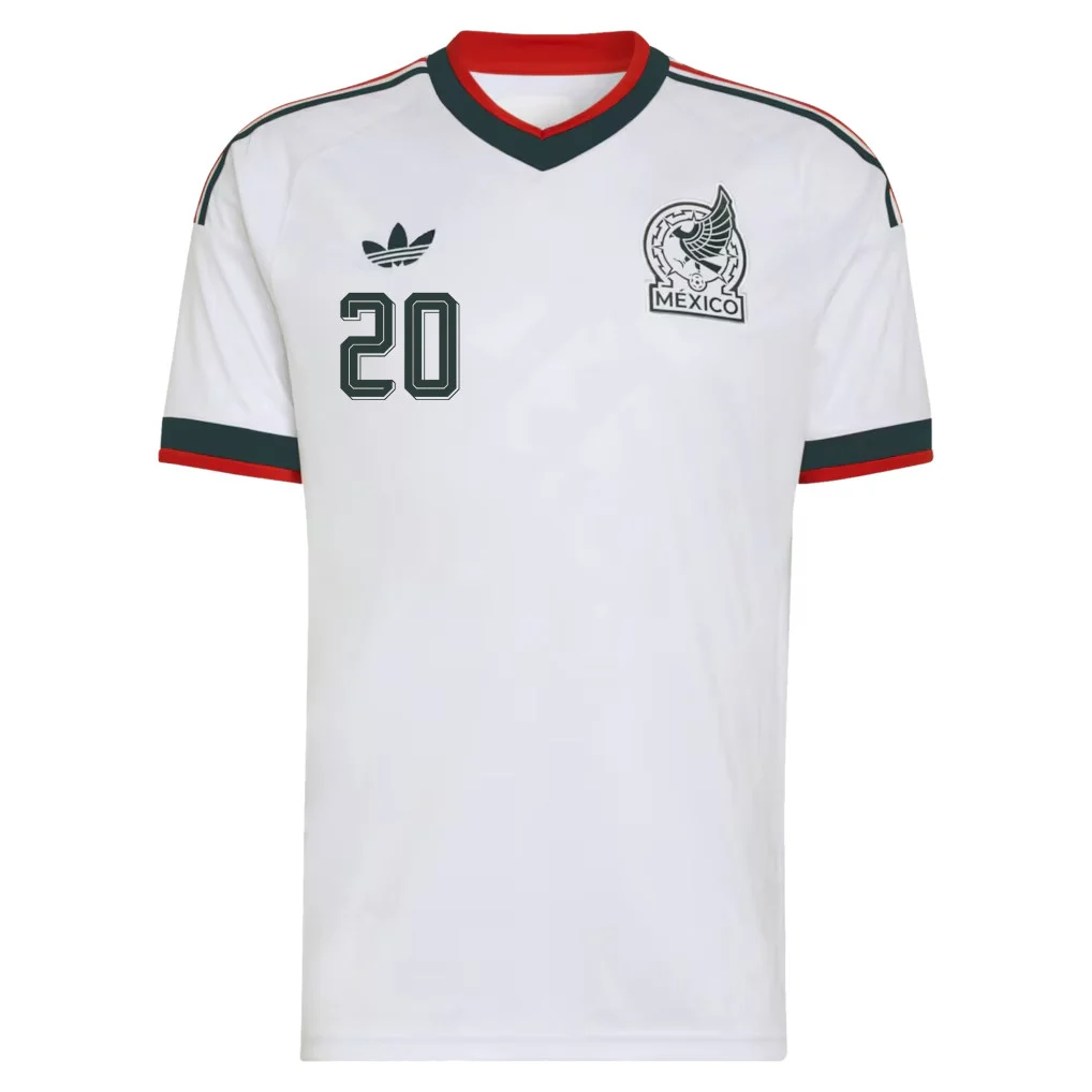 Chavez 20 Mexico 2026 Away 3D Unisex T-Shirt - White Fully Printed Tee