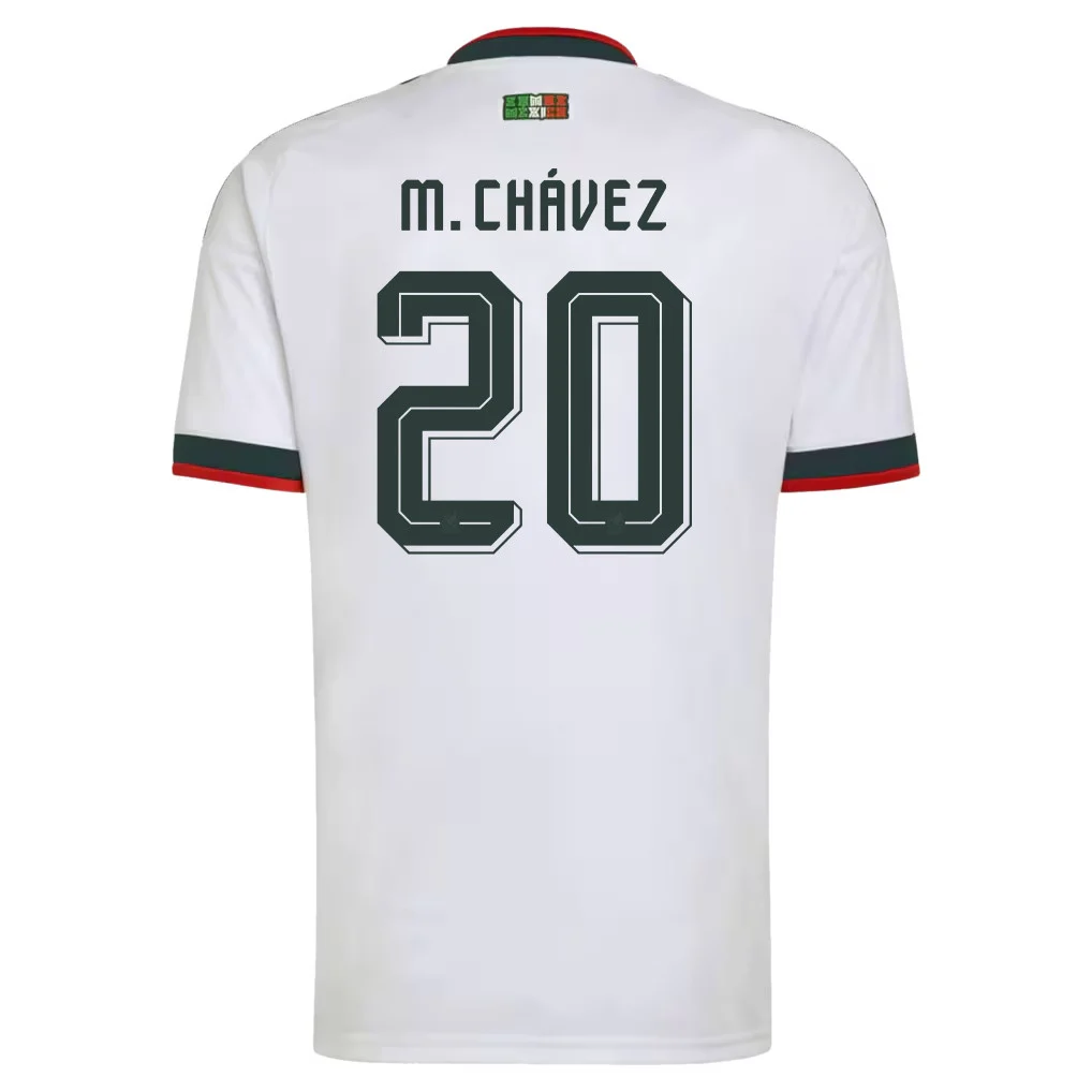 Chavez 20 Mexico 2026 Away 3D Unisex T-Shirt - White Fully Printed Tee