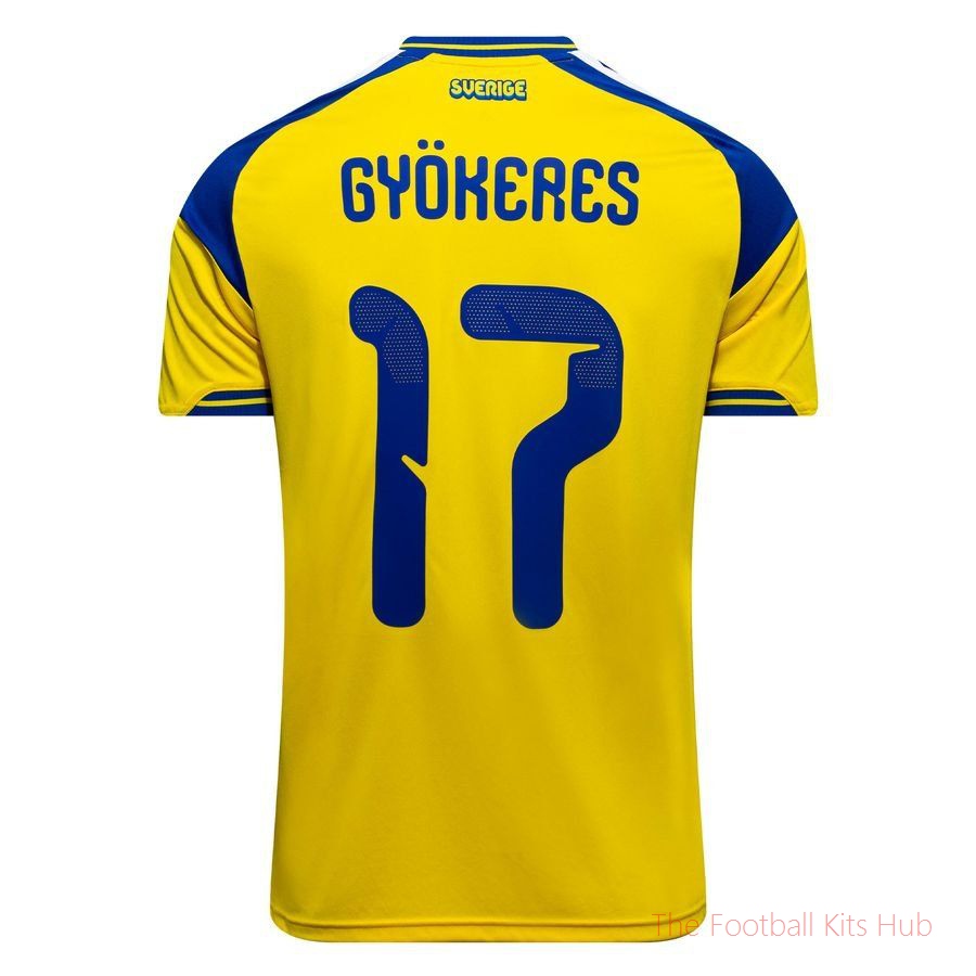 Sweden Home Shirt World Cup 2026 Gyökeres 17-unisoccer store