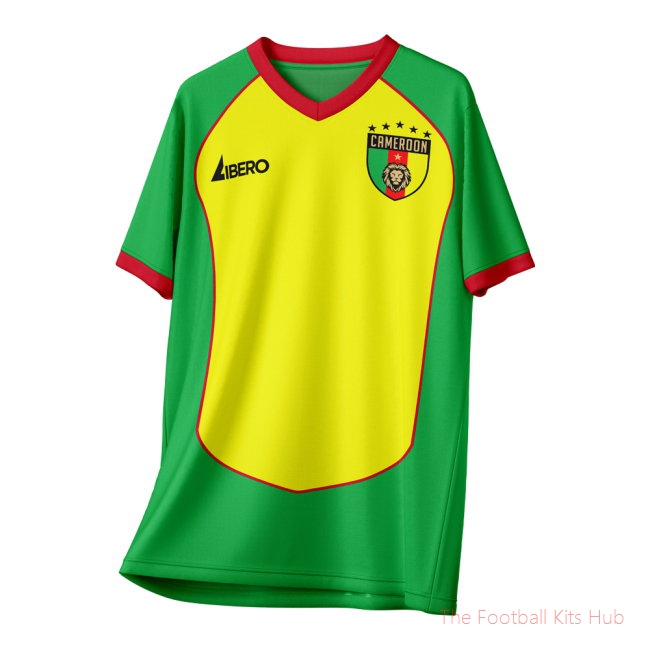 Cameroon 1990 Vintage Style Concept Shirt Adult Short Sleeve-unisoccer store