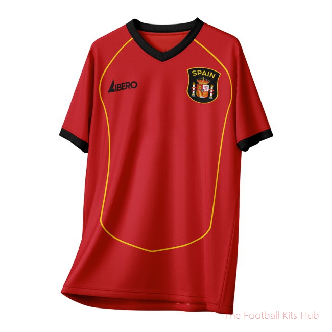 Spain 1990 Vintage Style Concept Shirt Adult Short Sleeve-unisoccer store