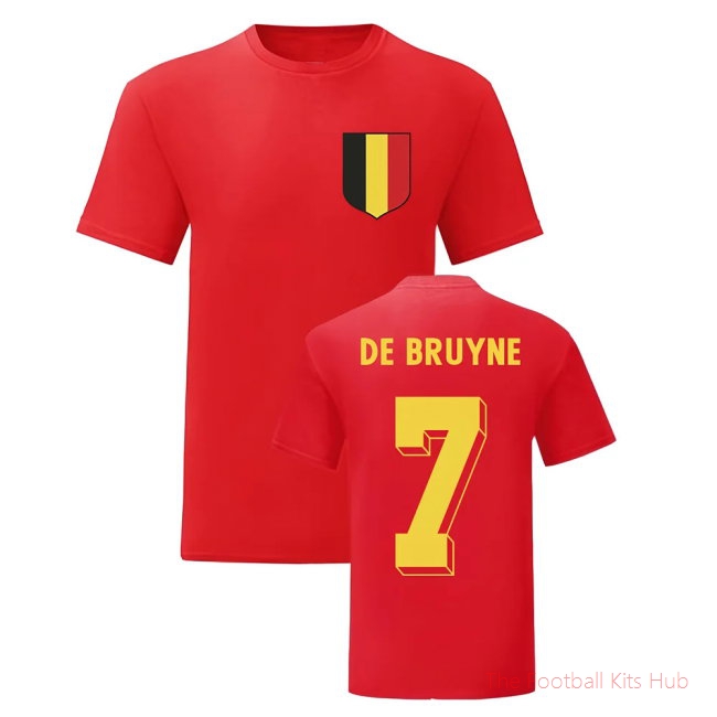 Kevin De Bruyne Belgium National Hero Tee\'s (Red)-unisoccer store