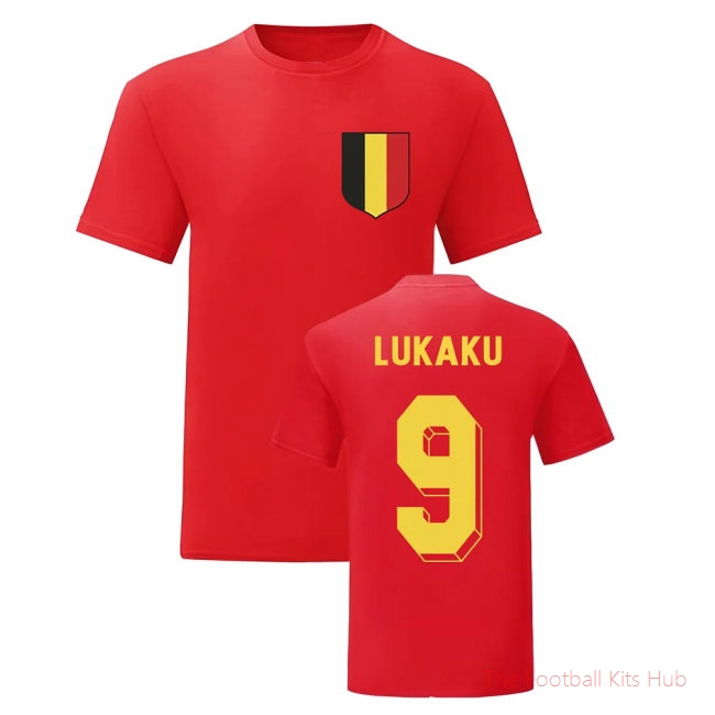 Romelu Lukaku Belgium National Hero Tee\'s (Red)-unisoccer store